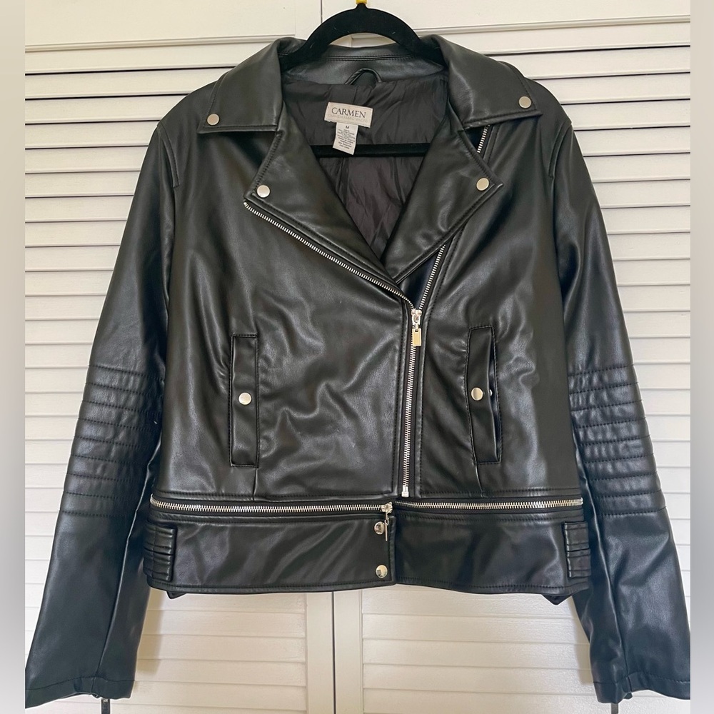 Faux Leather Jacket - Medium